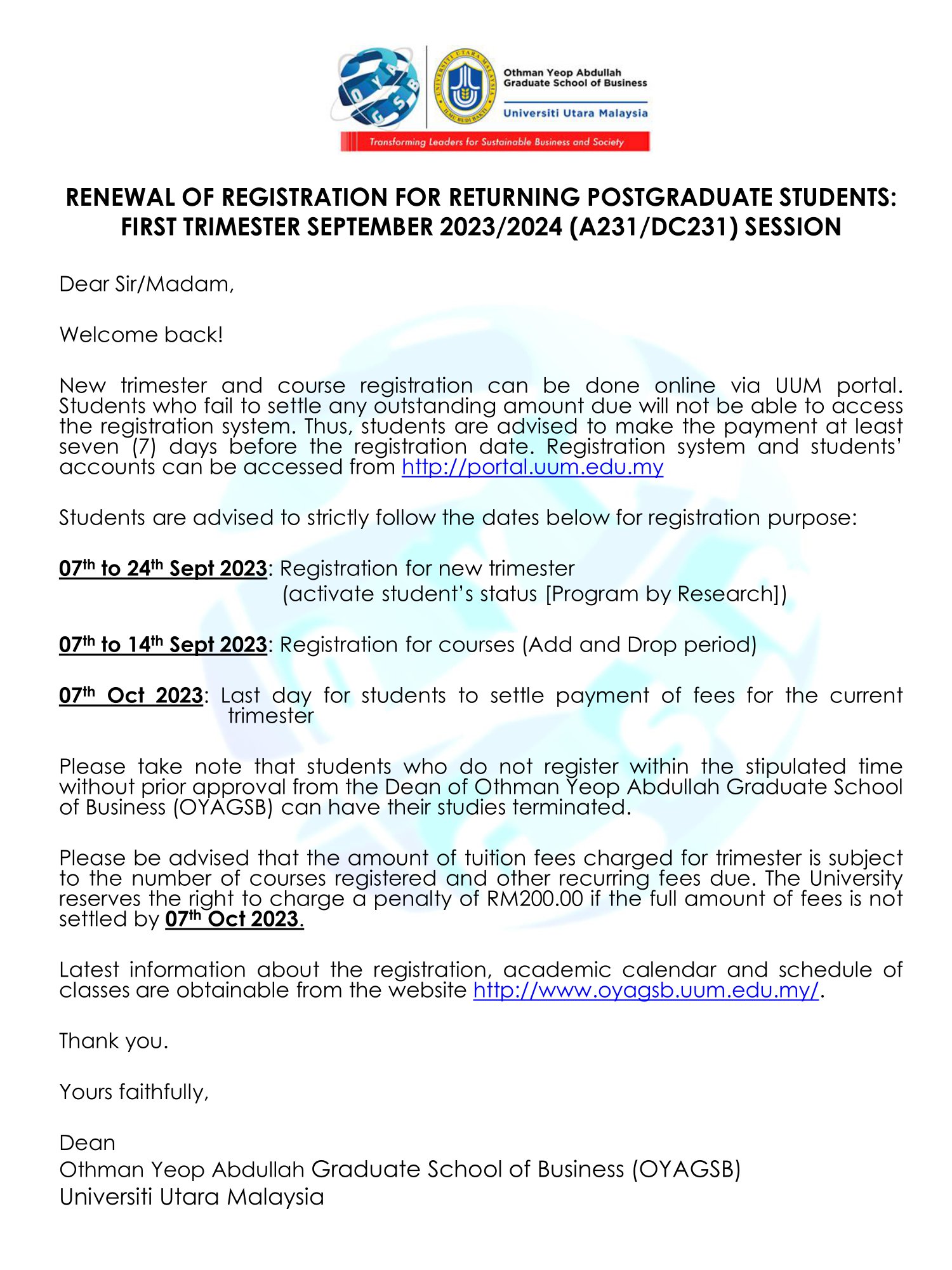 Notice of Renewal 231 Sept 2023